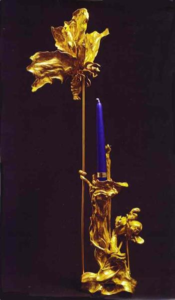 Moth and Flame. Candlestick